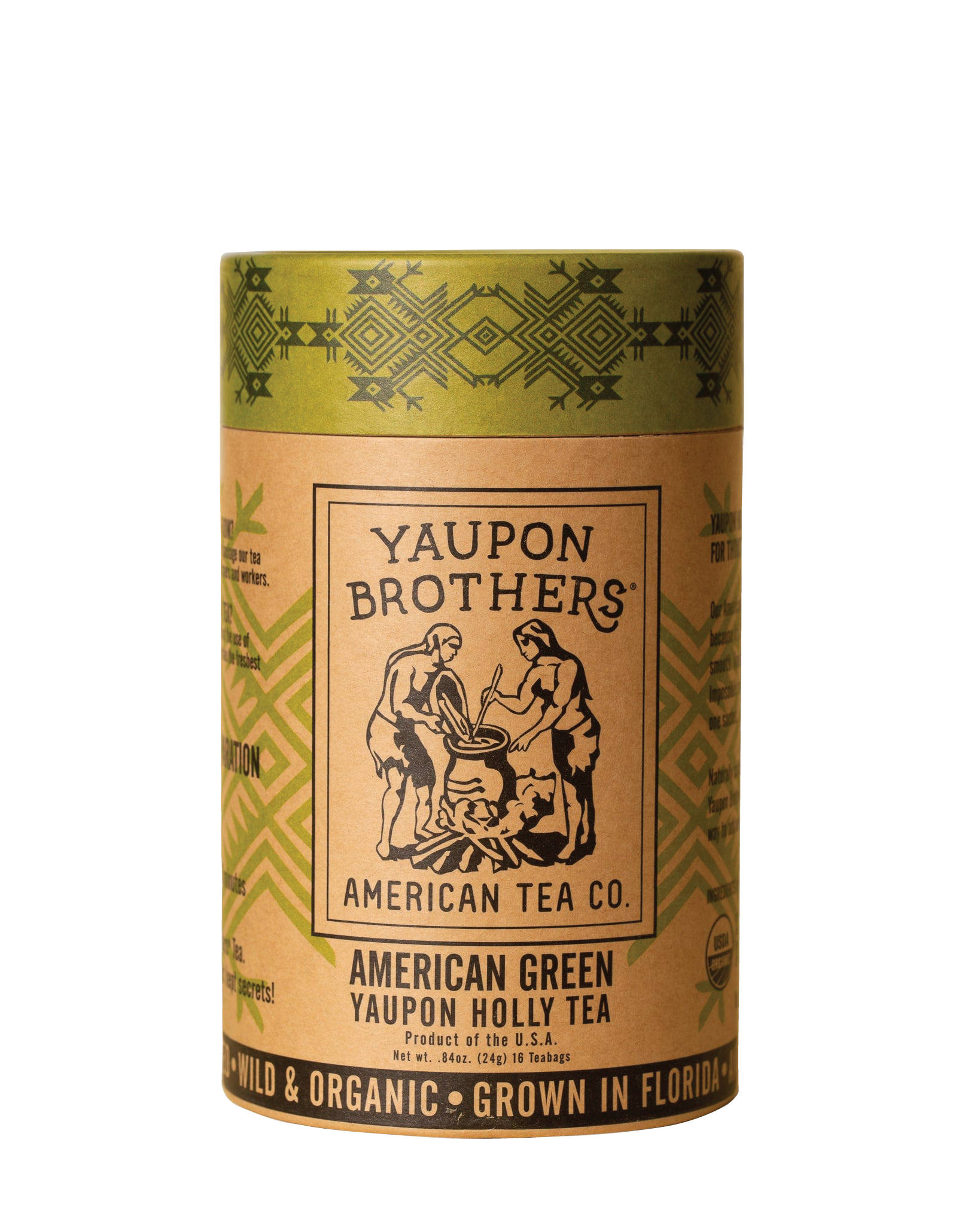 Forid Tea American Green Yaupon Holly Florida Tea Eco Tube – Route Florida